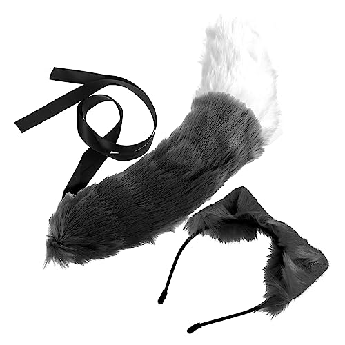 Baluue 2 Stück Cosplay Set Tierkostüm Kopfband und aus Weichem Plüsch Leicht und Hautfreundlich Cartoon Tierohren Design für Halloween Fasching Schulaufführungen und Kostümpartys von Baluue