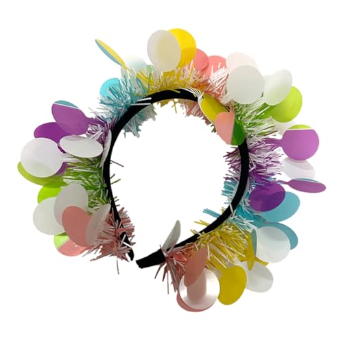 Baluue 2 Stück Haarreif mit Bunten Lametta Flexibler Stirnband-kopfschmuck für Frauen Weiches Material Festlicher Karneval und Party-accessoire von Baluue