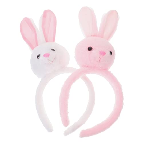 Baluue 2 Stück Häschen-Stirnband Hasen Fell ausgestopft osterparty versorgung Häschen Haarband Häschen-Cosplay-Kostümzubehör Haarspangen für die Osterparty Kunststoff von Baluue