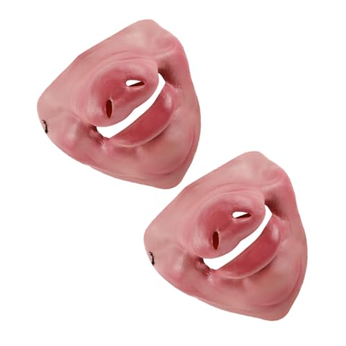 Baluue 2 Stück Lustige Halbgesicht Schweine Nase Maske mit Verstellbarem Gummiband für Halloween Kostüm Party Zubehör für Erwachsene und Praxistauglich und Angenehm von Baluue