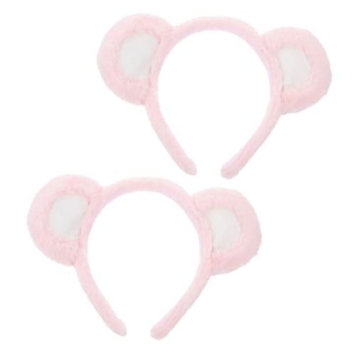 Baluue 2 Stück Teiliges Bärenohren Haarreif Flauschig Weich Mehrzweck Haarband für Party Cosplay Damen Geschenk von Baluue
