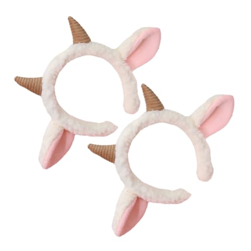 Baluue 2 Stück Teiliges Schafohren Haarreif aus Leichtes Bequemes Cosplay Stirnband für Party Kostüm Rutschfestes Pelziges Tier Haarband für Erwachsene Baluue 2 Stück Teiliges Schafohren Haarreif aus Leichtes Bequemes Cosplay Stirnband für Party Kostüm Rutschfestes Pelziges Tier Haarband für Erwachsene von Baluue