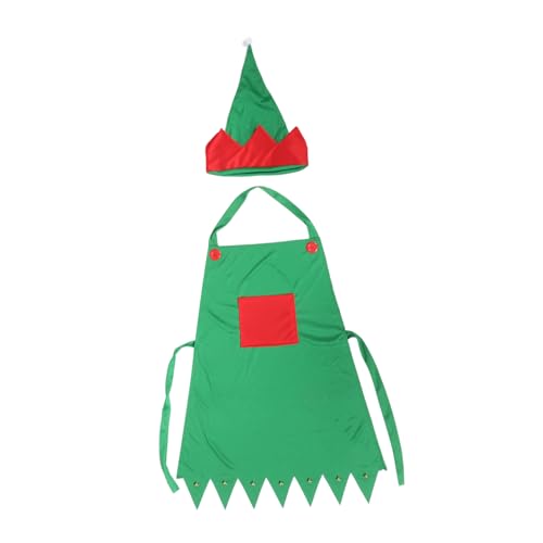 Baluue 2 Stück Weihnachtsschürzen Set mit Grünem Elfenhut und Clownsmütze Vlies Weiches Langlebiges Familienkostüm für Festliche Weihnachtsfeiern und Gemeinsames Feiern Baluue 2 Stück Weihnachtsschürzen Set mit Grünem Elfenhut und Clownsmütze Vlies Weiches Langlebiges Familienkostüm für Festliche Weihnachtsfeiern und Gemeinsames Feiern von Baluue