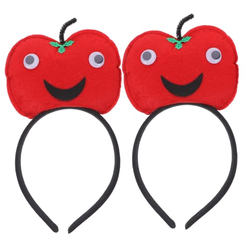 Baluue 2 Süße Apfel-stirnbänder Für Halloween, Karneval, Cosplay, Haar-accessoires, Weiche Polyester-frucht-haarspange Für Party, Foto-requisiten Und Urlaub von Baluue