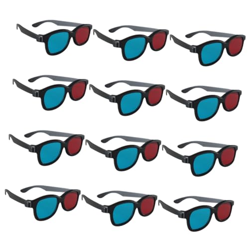 Baluue 20 Stück Brillen Rot-blau Anaglyph Kino Brille Kunststoffrahmen für Videos Erwachsene für Heimkino und Partys von Baluue