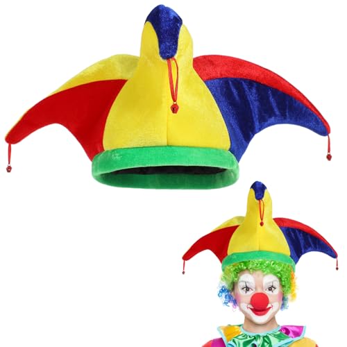 Baluue 2Stücke Lustige Clownhüte mit Glocken Cosplay Kostümzubehör für Erwachsene für Karneval Partys Langlebig mit Dekorativen Elementen für Spaß Baluue 2Stücke Lustige Clownhüte mit Glocken Cosplay Kostümzubehör für Erwachsene für Karneval Partys Langlebig mit Dekorativen Elementen für Spaß von Baluue