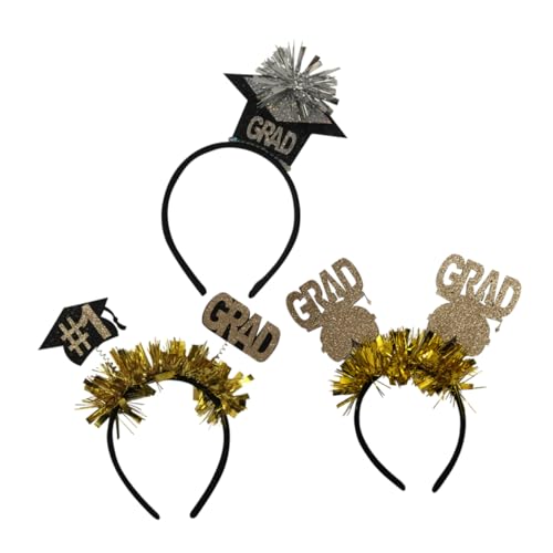 Baluue 3 Stück Mini-hut-stirnband Abschlusshut Kopfschmuck Tiara Mit Metallischen Fransen Graduierungskopfstütze Ankleiden Abschlussband Mini-tiara Abschlussfeier Grad Pompons Haarreifen Baluue 3 Stück Mini-hut-stirnband Abschlusshut Kopfschmuck Tiara Mit Metallischen Fransen Graduierungskopfstütze Ankleiden Abschlussband Mini-tiara Abschlussfeier Grad Pompons Haarreifen von Baluue