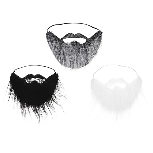 Baluue 3 Stück Teiliges Halloween Kostümset Falscher Schnurrbart mit Elastischem Band Hautfreundlicher Flanell Leichte Verkleidung für Fasching Party Erwachsene und Langlebig und von Baluue