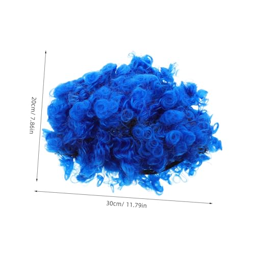 Baluue 4 Stück Teiliges Afro Kurz Lockig Unisex Leichtes Synthetisches Clown Kostüm Haar für Halloween Karneval Disco Party Cosplay von Baluue