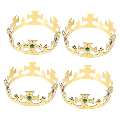Baluue 4 Stück Teiliges Königskrone Goldene Prinzen Krone Haarreif Stabil Leicht Aufzusetzen für Geburtstagsfeiern Cosplay Bühnenauftritte und Kinderparty Dekoration Baluue 4 Stück Teiliges Königskrone Goldene Prinzen Krone Haarreif Stabil Leicht Aufzusetzen für Geburtstagsfeiern Cosplay Bühnenauftritte und Kinderparty Dekoration von Baluue