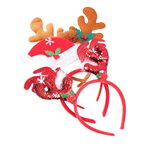 Baluue 4 Stück Teiliges Weihnachts mit Rentiergeweih und Weihnachtsmützen Haarreifen für Erwachsene und Flexible Party Kopfbedeckung in Leuchtenden Farben Langlebig und Festlich für Baluue 4 Stück Teiliges Weihnachts mit Rentiergeweih und Weihnachtsmützen Haarreifen für Erwachsene und Flexible Party Kopfbedeckung in Leuchtenden Farben Langlebig und Festlich für von Baluue