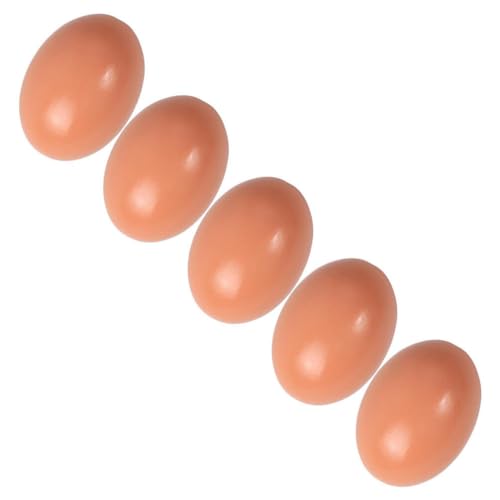 5 Stück Holzeier Gefälschte Ostereier DIY Unbemalte Eier Modell Künstliche Eier Realistische Hühnereier Für DIY Malerei Handwerk von Baluue