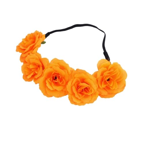 Baluue 5 Stück Kopfschmuck aus künstlichen Blumen Haarschmuck mit Blumen Dekorationen Glühend Halloween-Party-Haarschmuck Halloween-Blumen-Stirnband Halloween-Haarband Stoff von Baluue