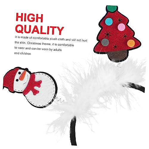 Baluue 5 Stück Weihnachts Haarreif Teiliges Kreative Party Haarbänder Fluffy Stirnbänder Unisex Festival Kopfschmuck für Karneval und Kostümparty von Baluue
