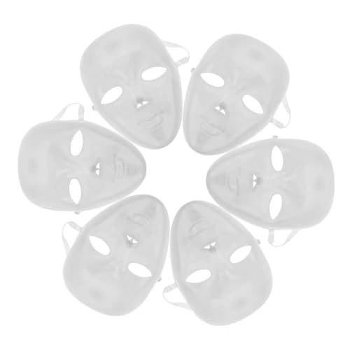 Baluue 6 Stck. Teiliges Weiße Stabile Full Face Masken aus Kunststoff Unbemalt zum Bemalen DIY Masken für Karneval Maskenbasteln Cosplay und Party Mehrfach Verwendbar und Sicher Baluue 6 Stck. Teiliges Weiße Stabile Full Face Masken aus Kunststoff Unbemalt zum Bemalen DIY Masken für Karneval Maskenbasteln Cosplay und Party Mehrfach Verwendbar und Sicher von Baluue