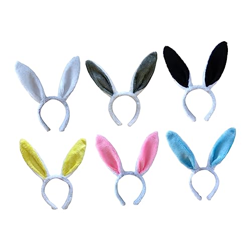 Baluue 6 Stück Plüschhasen-Stirnband Kaninchen Kopfbedeckung Kopfbedeckung Kopfschmuck Ohr Tierstirnband Partyzubehör Haarzubehör Baluue 6 Stück Plüschhasen-Stirnband Kaninchen Kopfbedeckung Kopfbedeckung Kopfschmuck Ohr Tierstirnband Partyzubehör Haarzubehör von Baluue