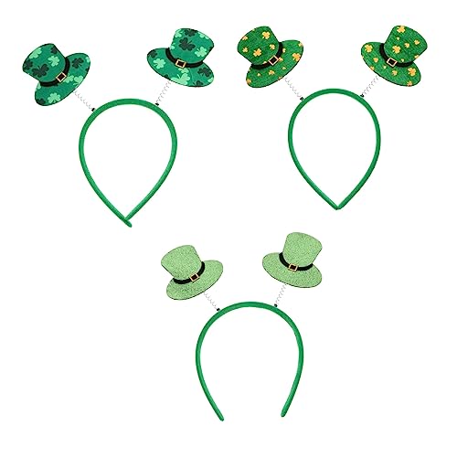 Baluue 6 Stück Stirnband Kleeblatt-Haarreifen st patricks day haarschmuck St. Patricks Kopfbedeckung Stirnbänder Bedrucktes Haarband st. Patricks Kopfschmuck Haardekoration Filzstoff Grün von Baluue
