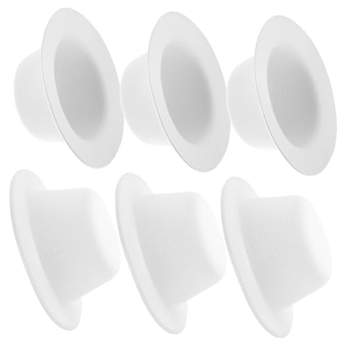 Baluue 6 Stück Teiliges Kleine Filzhüte Mini Top-hüte DIY Bastelset für Puppen Schneemann Dekoration Handgefertigt Weiß Niedliche Puppenzubehör von Baluue