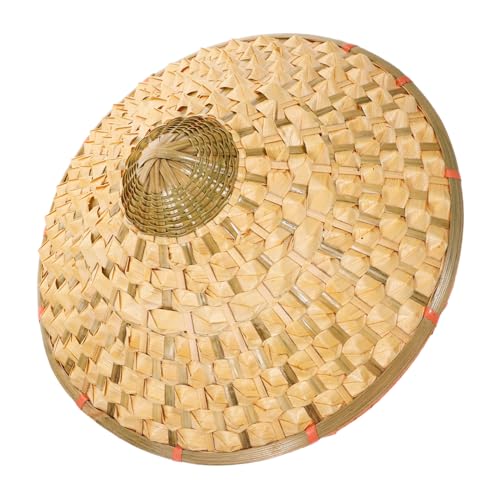 Baluue Bambus Sonnenhut für Erwachsene und Leichter Handgefertigter Asiatischer Hut Robustem Material für Cosplay Tanzaufführungen Dekoratives Accessoire Durchmesser Reinweiß von Baluue