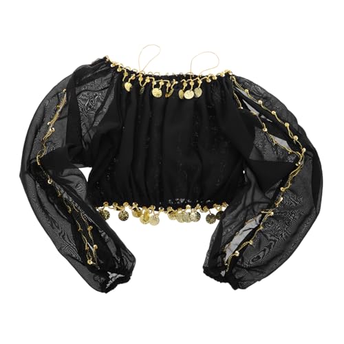 Baluue Bauchtanz Oberteil mit Langen Ärmeln Elegantes Indian Dance Kostüm Ethnisches Tanzshirt für Bühne und Training Frauen Bühnenbekleidung Baluue Bauchtanz Oberteil mit Langen Ärmeln Elegantes Indian Dance Kostüm Ethnisches Tanzshirt für Bühne und Training Frauen Bühnenbekleidung von Baluue