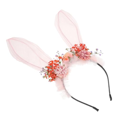 Baluue Blume Stirnband Dekorationen Rosa Ohr Plüsch Haarschmuck Bunny Hairband Floraler Kopfschmuck Haardekoration Cosplay Tierkopfschmuck Dekoratives Blumenstirnband Garn Blume Baluue Blume Stirnband Dekorationen Rosa Ohr Plüsch Haarschmuck Bunny Hairband Floraler Kopfschmuck Haardekoration Cosplay Tierkopfschmuck Dekoratives Blumenstirnband Garn Blume von Baluue