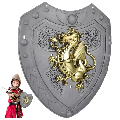 Baluue Cosplay Drachen Schild Robustes Kostüm Zubehör für Bühnenauftritte und Partys Realistisches Langlebiges Ritterschild Einheitsgröße Silberfarben Baluue Cosplay Drachen Schild Robustes Kostüm Zubehör für Bühnenauftritte und Partys Realistisches Langlebiges Ritterschild Einheitsgröße Silberfarben von Baluue
