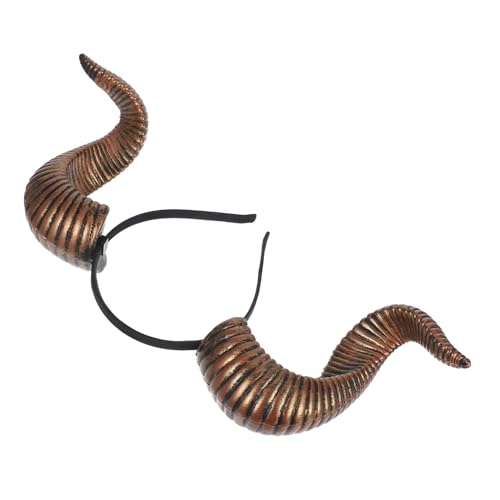 Baluue Damen Herren RAM Stirnband mit Abnehmbaren Teufelshörnern aus Weichem PU Elastisches Halloween Kopfstück für Cosplay Party Renaissance Kostüm Goldfarben Baluue Damen Herren RAM Stirnband mit Abnehmbaren Teufelshörnern aus Weichem PU Elastisches Halloween Kopfstück für Cosplay Party Renaissance Kostüm Goldfarben von Baluue