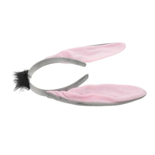 Baluue Eselohren Stirnband Tierkostüm Haarreif Lustiges Donkey Cosplay Accessoire für Halloween Karneval Maskerade Erwachsene Party Zubehör von Baluue