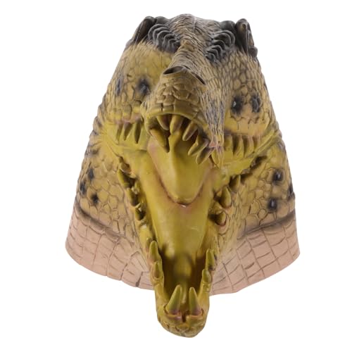 Baluue Fasching Tierkostüm Krokodil Maske Cosplay Tierverkleidung Halloween Party Tierkopf Maske Verstellbar von Baluue
