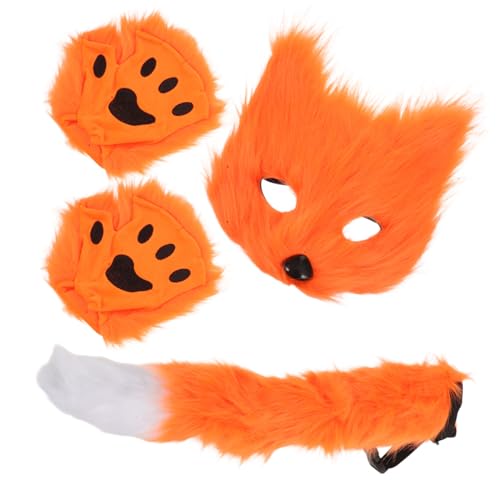 Baluue Fuchskostüm Set Erwachsene Realistische Fuchsmaske Handschuhe und Atmungsaktive Stoffmaterialien Universalgröße für Halloween Karneval und Cosplay Party Baluue Fuchskostüm Set Erwachsene Realistische Fuchsmaske Handschuhe und Atmungsaktive Stoffmaterialien Universalgröße für Halloween Karneval und Cosplay Party von Baluue