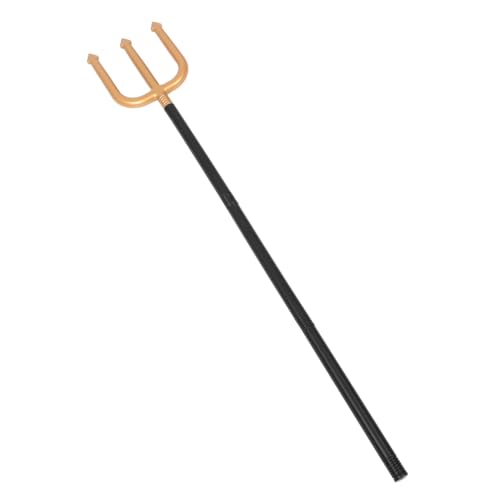 Baluue Gold Kostümzubehör Plastik -Pitchfork Für Masquerade -Partys Golden Pitchfork Zauberstab Für Halloween Cosplay Für Bühnenaufführungen von Baluue