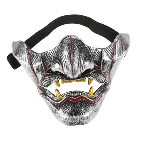 Baluue Halbgesichtsmaske Japanischer Prajna Maske für Halloween Cosplay Samurai Kostüm Requisit Langlebig Komfortabel für Party und Themenveranstaltungen Baluue Halbgesichtsmaske Japanischer Prajna Maske für Halloween Cosplay Samurai Kostüm Requisit Langlebig Komfortabel für Party und Themenveranstaltungen von Baluue