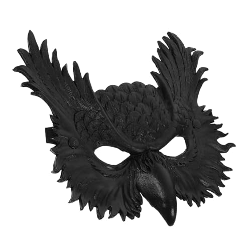 Baluue Halloween Eulenmaske PU Material Leicht Atmungsaktiv Verstellbar für Damen Herren Karneval Maskerade Party Cosplay Tierkopf Dekoration von Baluue