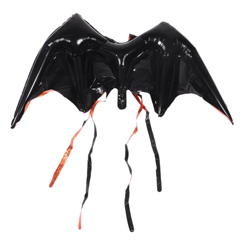 Baluue Halloween Fledermaus Flügel Luftballon aus Robustem Aluminiumfolie Cosplay Party Deko Wiederverwendbar Verstellbare Gurte für Bühnenauftritte und Kostümierungen von Baluue
