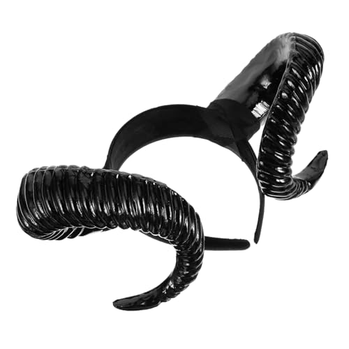 Baluue Halloween Haarreif mit Schwarzen Schafhörnern Einstellbares Haarschmuck Cosplay für Karneval Party und Halloween Weiches Bequemes Stirnband mit Horn Design Einheitsgröße für Baluue Halloween Haarreif mit Schwarzen Schafhörnern Einstellbares Haarschmuck Cosplay für Karneval Party und Halloween Weiches Bequemes Stirnband mit Horn Design Einheitsgröße für von Baluue