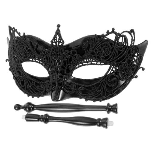 Baluue Handgehaltene Spitzen Masquerade Maske für Damen mit Stab Ergonomisch Geformte Halbgesichts Maske für Maskenball Fasching Halloween und Party Stilvolles Cosplay Accessoire Baluue Handgehaltene Spitzen Masquerade Maske für Damen mit Stab Ergonomisch Geformte Halbgesichts Maske für Maskenball Fasching Halloween und Party Stilvolles Cosplay Accessoire von Baluue