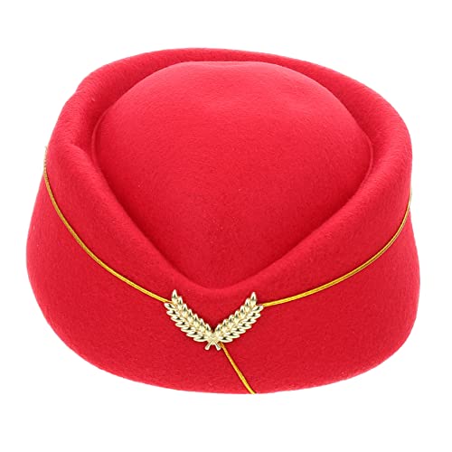 Baluue Hut Damen Cosplay Kostüm Uniform Mütze für Stewardess Dekorativer Pillbox Hut Leuchtendem für Partys Besondere Anlässe Baluue Hut Damen Cosplay Kostüm Uniform Mütze für Stewardess Dekorativer Pillbox Hut Leuchtendem für Partys Besondere Anlässe von Baluue