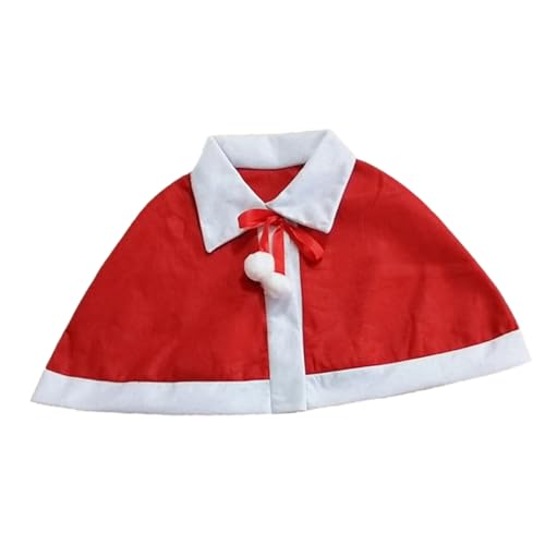 Baluue Kuscheliges Weihnachts Cape mit Bindeband Weicher Plüsch Umhang für Junge Mädchen Atmungsaktiver Hautfreundlicher Schal mit Süßen Bommel für Festliche Kostüm und Bühnenanlässe Baluue Kuscheliges Weihnachts Cape mit Bindeband Weicher Plüsch Umhang für Junge Mädchen Atmungsaktiver Hautfreundlicher Schal mit Süßen Bommel für Festliche Kostüm und Bühnenanlässe von Baluue