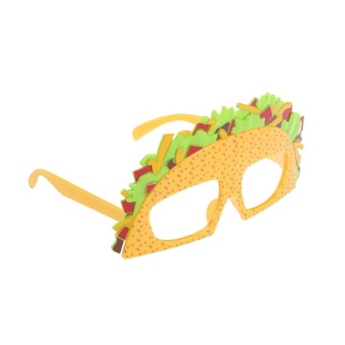 Baluue Lustige Partybrille Mexikanischer Taco Sandwich Design Bunte Kostümbrille Leicht und Komfortabel Für Erwachsene Festliche Fotorequisiten Accessoire von Baluue