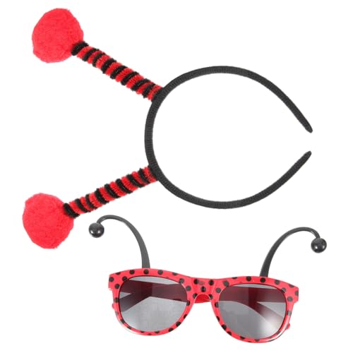 Baluue Marienkäfer Stirnband mit Brille Party Haarreif Kostümzubehör für Cosplay Valentinstag Halloween Geburtstagsfeier Karneval Baluue Marienkäfer Stirnband mit Brille Party Haarreif Kostümzubehör für Cosplay Valentinstag Halloween Geburtstagsfeier Karneval von Baluue