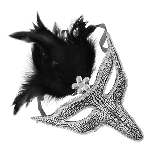 Baluue Maske mit Federn für Maskeradenball Halbmaske im Glitzer Eagle Design PVC für Halloween Cosplay und Partys für Damen Baluue Maske mit Federn für Maskeradenball Halbmaske im Glitzer Eagle Design PVC für Halloween Cosplay und Partys für Damen von Baluue
