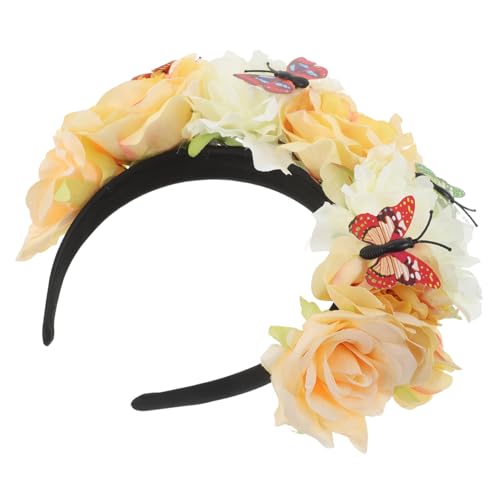 Baluue Mexikanisches Halloween Blumen Haarband mit Schmetterlingen Leichter Bequemer Vintage Cosplay Kopfschmuck für Frauen für Day Of The Dead und Themenpartys Baluue Mexikanisches Halloween Blumen Haarband mit Schmetterlingen Leichter Bequemer Vintage Cosplay Kopfschmuck für Frauen für Day Of The Dead und Themenpartys von Baluue