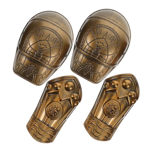 Baluue Mittelalterliche Armschützer Verstellbare Schulter Handgelenkschützer aus Robustes Rüstungselement für Antikes Kostüm Bronzefarbenes Set für Ritter Kostümspiele von Baluue