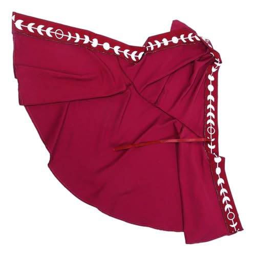 Baluue Mittelalterlicher Umhang Herren mit Kapuze Leichter Renaissance Cape in Weinrot Atmungsaktives Cosplay Kostüm für Halloween und Mittelalterliche Events von Baluue