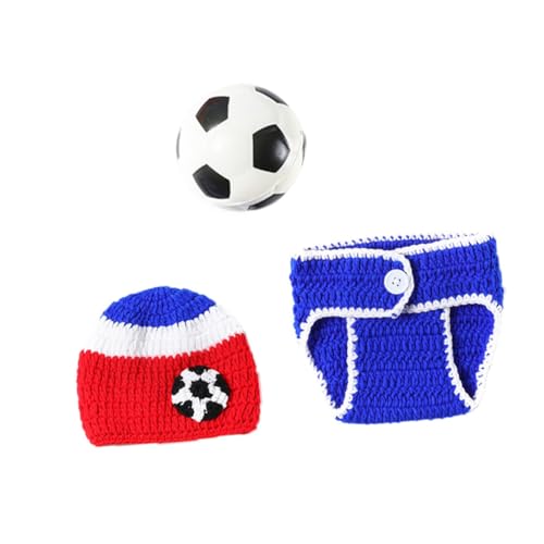 Baluue Neugeborenen Fotokostüm Handgestricktes Fußball Outfit aus Baumwolle Atmungsaktiv Sanft für Fotoshooting Party und Familien event Baluue Neugeborenen Fotokostüm Handgestricktes Fußball Outfit aus Baumwolle Atmungsaktiv Sanft für Fotoshooting Party und Familien event von Baluue