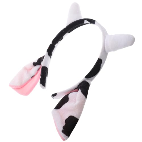 Baluue Niedliches Kuh ohr Haarband Plüsch Stirnband Sicher Angenehm Für Partys Cosplay Spa Jungen Mädchen Kostüm Zubehör von Baluue