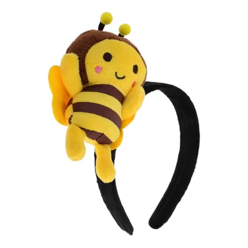 Baluue Niedliches Plüsch Bienen Haarband Weiches Stirnband mit Bienen-antennen Schonend für Haare Vielseitig für Gesichtspflege Cosplay Halloween und Party Accessoire von Baluue