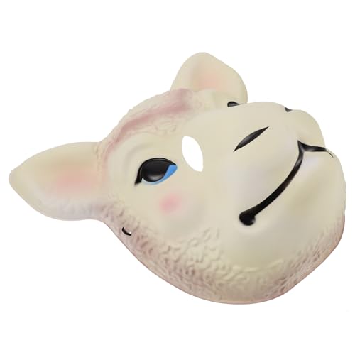 Baluue Realistische Schafmaske Halloween Party Maske Leicht Atmungsaktiv Flexible Tiermaske für Kostümfest Karneval und Maskenball Wiederverwendbar und Angenehm zum Tragen von Baluue