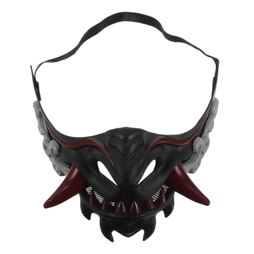 Baluue Samurai Cosplay Maske Schwarze Dämonen Half Face Maske Wiederverwendbar Elastisch Für Halloween Maskenball Party Karneval Und Cosplay Events Baluue Samurai Cosplay Maske Schwarze Dämonen Half Face Maske Wiederverwendbar Elastisch Für Halloween Maskenball Party Karneval Und Cosplay Events von Baluue