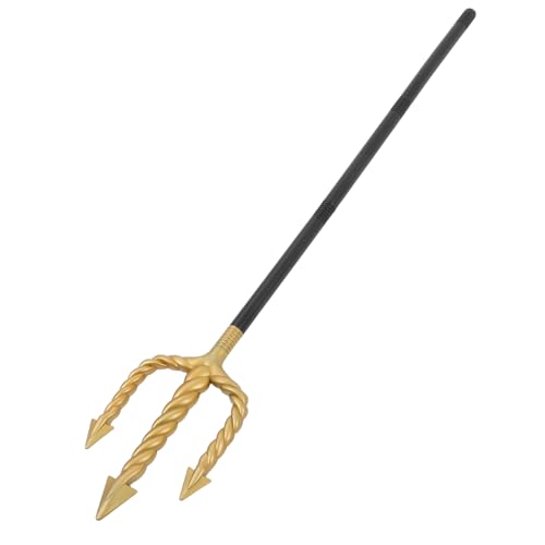 Baluue Spiralförmiger Cosplay Requisite Goldener Trident für Halloween und Meeresgott Kostüm Teilig Einfache Party und Dekoration von Baluue